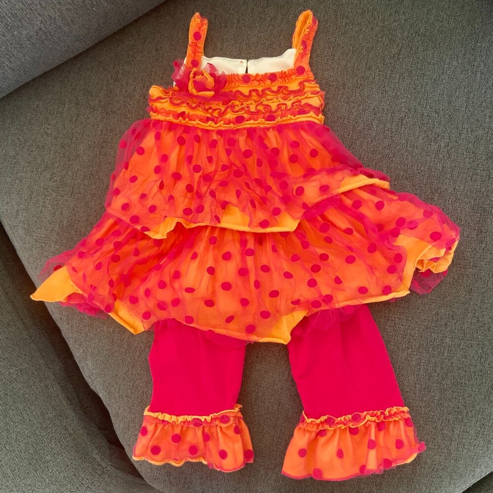 Isabella and Chloe Polka Dot Pant Set- 3T